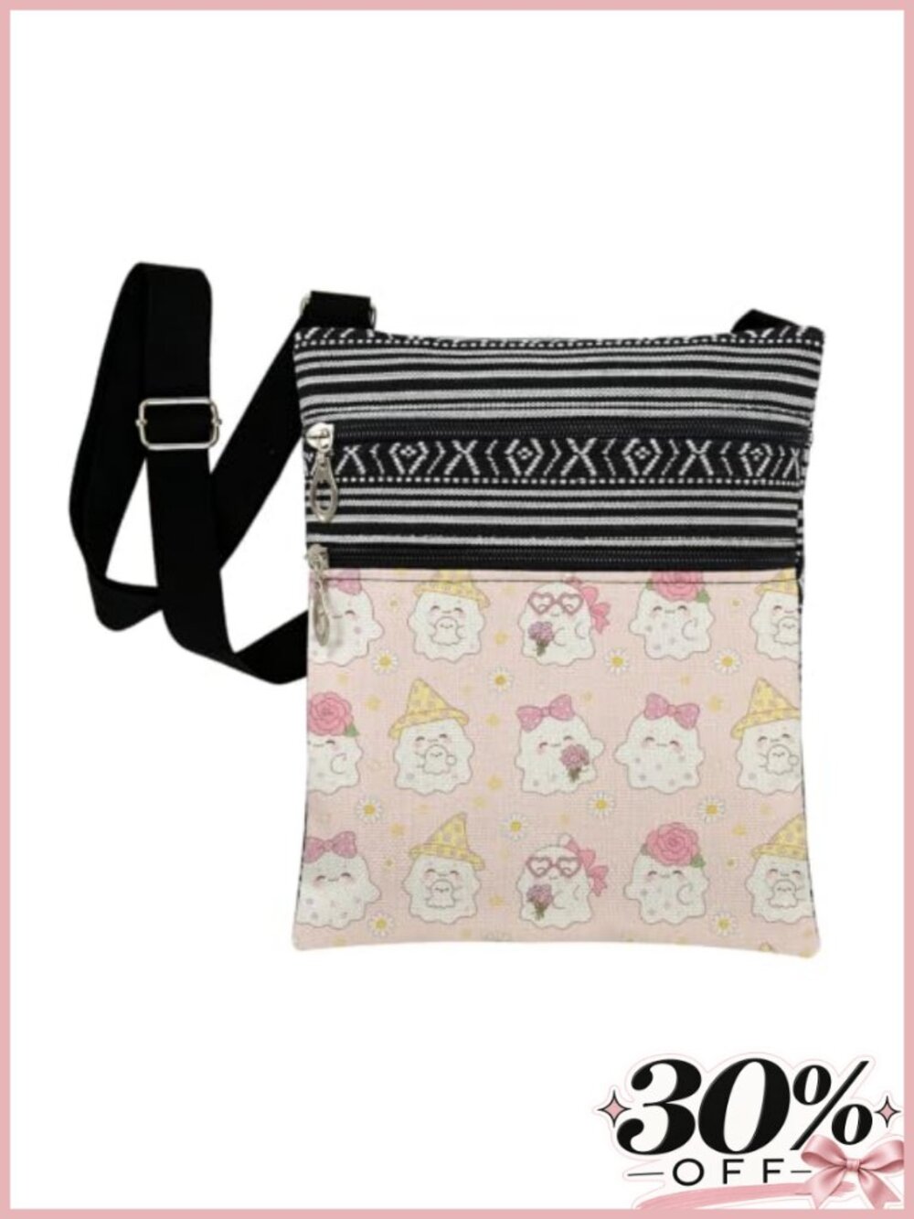 Ghost Daisy Kawaii Crossbody Bag Cute Halloween Purse